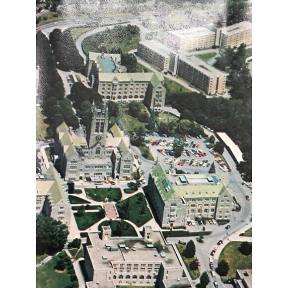 Vintage 1960's 70s Arial View Boston College Football Field ? Poster 17" x 22" - Picture 3 of 7
